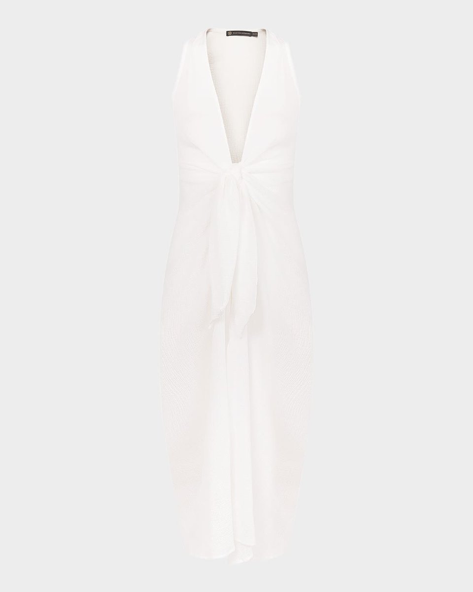 Solid Mita Long Gauze Coverup